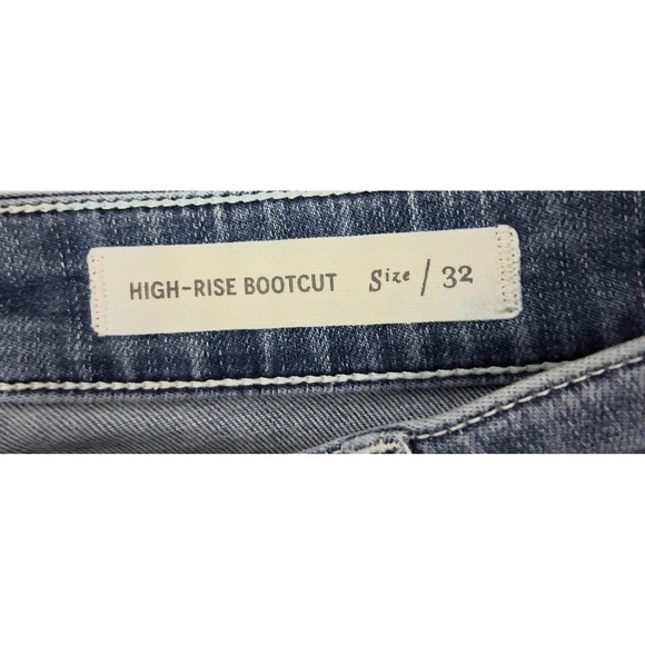 Pilcro Anthropologie Jeans Size 32 Blue High Rise Bootcut Embroidered Cropped - Picture 8 of 14